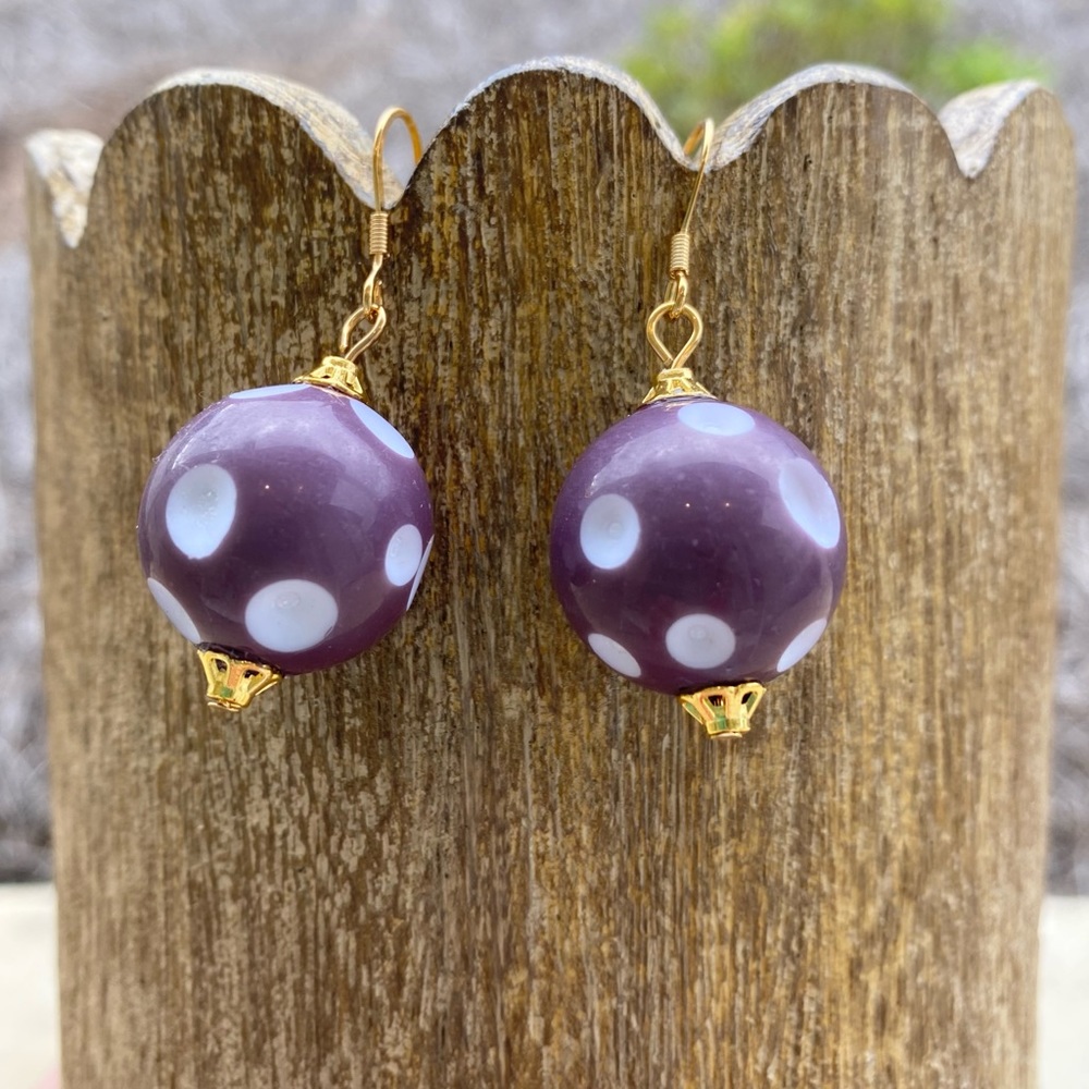 Handmade Jumbo Bead Drop Earrings